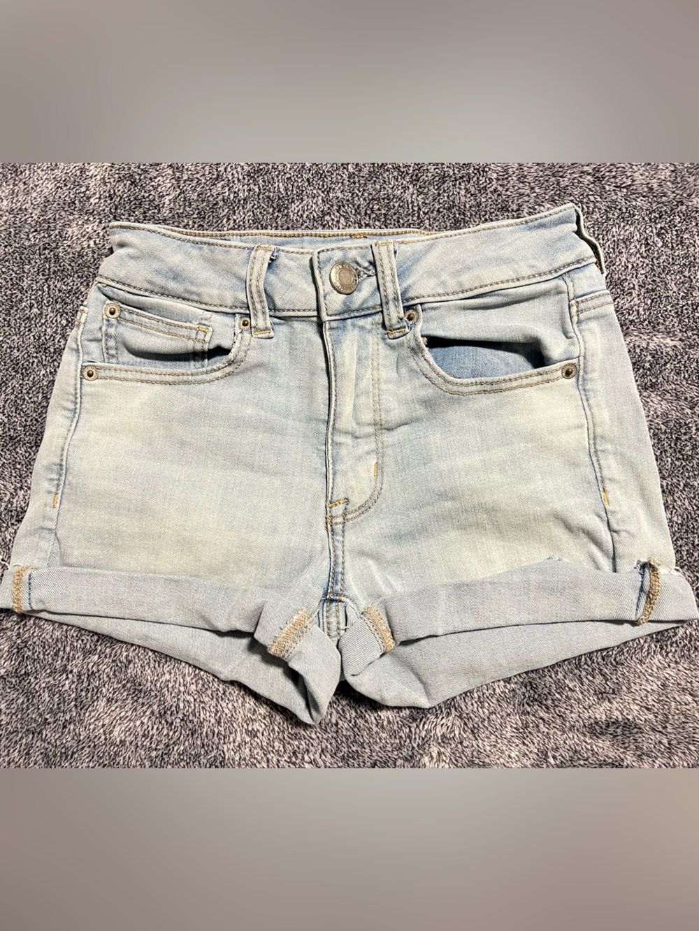 American Eagle Outfitters Light Blue Skinny Denim Shorts